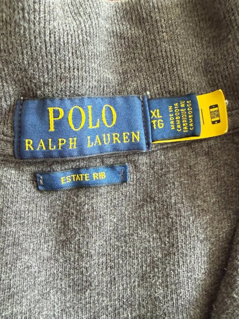 Polo Ralph Lauren Men's Grey 1/4 Zip Lightweight Sweatshirt Size XL